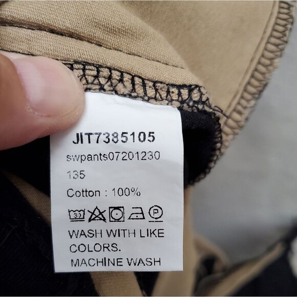 Shein Patchwork Stringy Pants Jeans in Black, White and Tan Size L - Picture 5 of 9